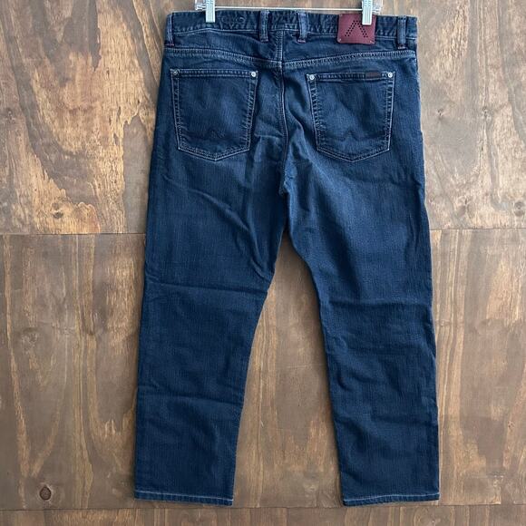 Alberto Mens Jeans Blue Denim Stone Modern Fit Stretch 38x34 (37x28) - Picture 9 of 11